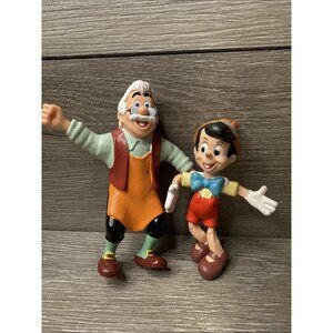 Vintage Pinocchio & Geppetto  Disney Just Toys Set